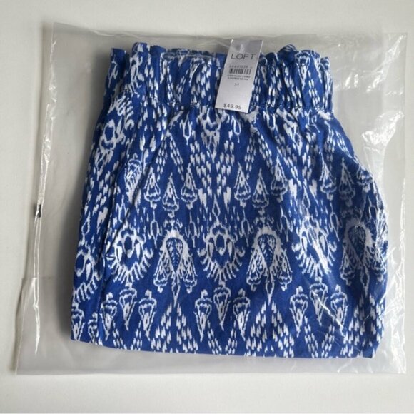 Loft - Women's Linen Blend Shorts - Blue/White. Size: M. NWT - Picture 2 of 8